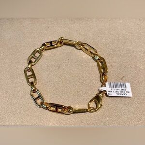 Elegant 10k Gold Mariner Link Bracelet